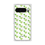 プレミアムスクエアケース with Pixelsnap［ Stripe Hearts - Green ］