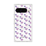 プレミアムスクエアケース with Pixelsnap［ Stripe Hearts - Purple ］