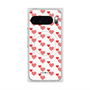 プレミアムスクエアケース with Pixelsnap［ Stripe Hearts - Red ］