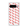 プレミアムスクエアケース with Pixelsnap［ Stripe Hearts - Red ］