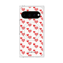 プレミアムスクエアケース with Pixelsnap［ Stripe Hearts - Red ］