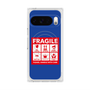 プレミアムスクエアケース with Pixelsnap［ FRAGILE Sticker - Blue ］