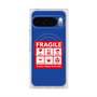 プレミアムスクエアケース with Pixelsnap［ FRAGILE Sticker - Blue ］
