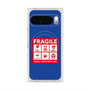 プレミアムスクエアケース with Pixelsnap［ FRAGILE Sticker - Blue ］