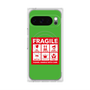 プレミアムスクエアケース with Pixelsnap［ FRAGILE Sticker - Green ］