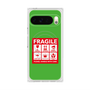 プレミアムスクエアケース with Pixelsnap［ FRAGILE Sticker - Green ］