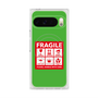 プレミアムスクエアケース with Pixelsnap［ FRAGILE Sticker - Green ］