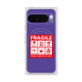 プレミアムスクエアケース with Pixelsnap［ FRAGILE Sticker - Purple ］