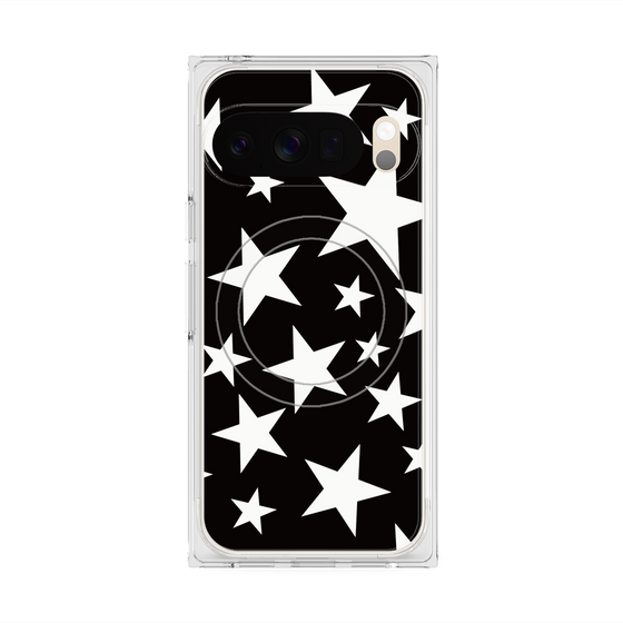 プレミアムスクエアケース with Pixelsnap［ Stars - Black ］