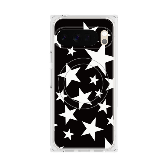 プレミアムスクエアケース with Pixelsnap［ Stars - Black ］