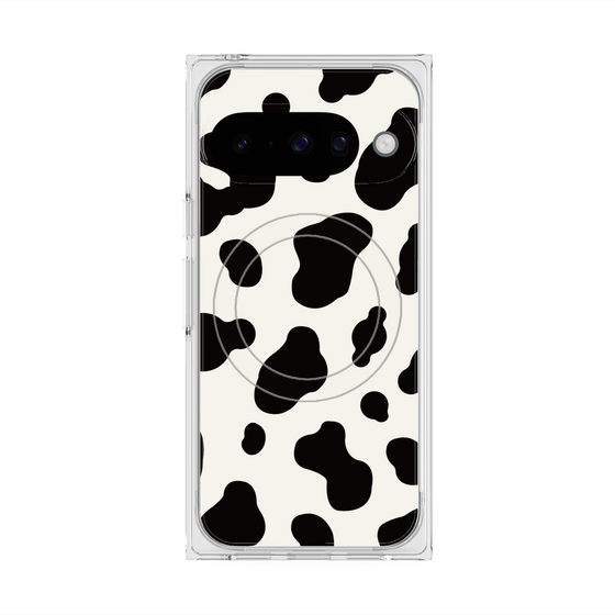 プレミアムスクエアケース with Pixelsnap［ Cow - White ］