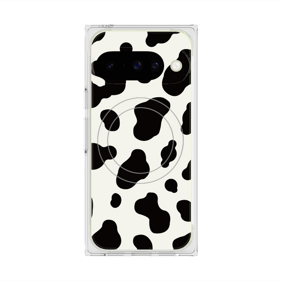 プレミアムスクエアケース with Pixelsnap［ Cow - White ］