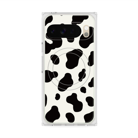 プレミアムスクエアケース with Pixelsnap［ Cow - White ］
