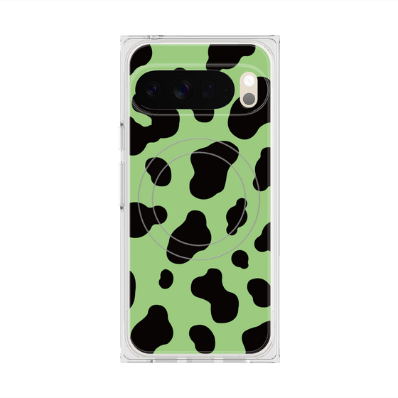 プレミアムスクエアケース with Pixelsnap［ Cow - Green ］