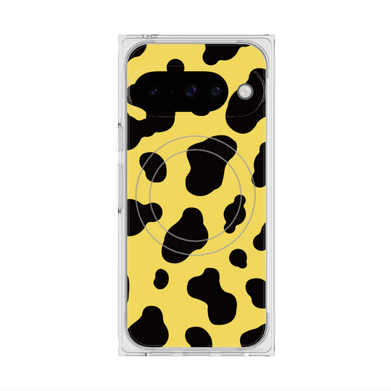 プレミアムスクエアケース with Pixelsnap［ Cow - Yellow ］