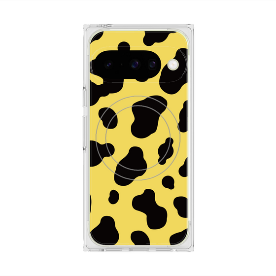 プレミアムスクエアケース with Pixelsnap［ Cow - Yellow ］