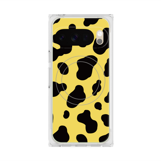 プレミアムスクエアケース with Pixelsnap［ Cow - Yellow ］