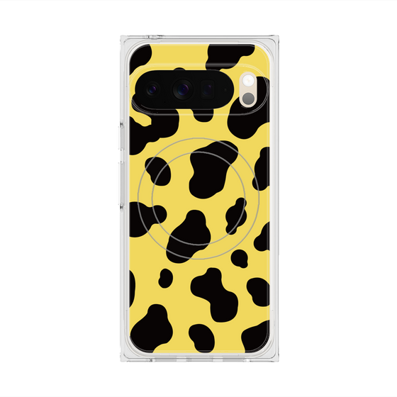 プレミアムスクエアケース with Pixelsnap［ Cow - Yellow ］