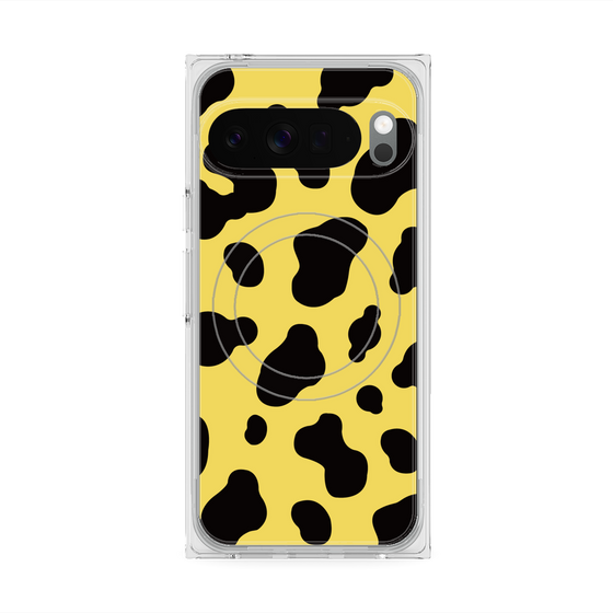 プレミアムスクエアケース with Pixelsnap［ Cow - Yellow ］