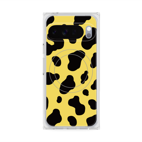 プレミアムスクエアケース with Pixelsnap［ Cow - Yellow ］