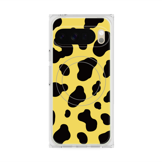 プレミアムスクエアケース with Pixelsnap［ Cow - Yellow ］