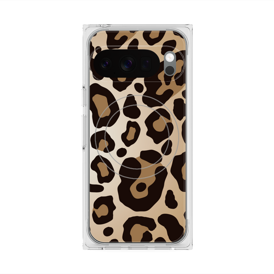 プレミアムスクエアケース with Pixelsnap［ Leopard - Yellow ］