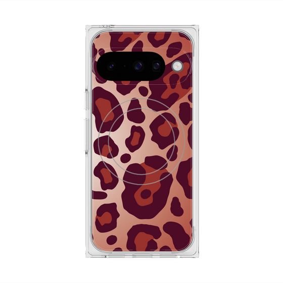 プレミアムスクエアケース with Pixelsnap［ Leopard - Red ］