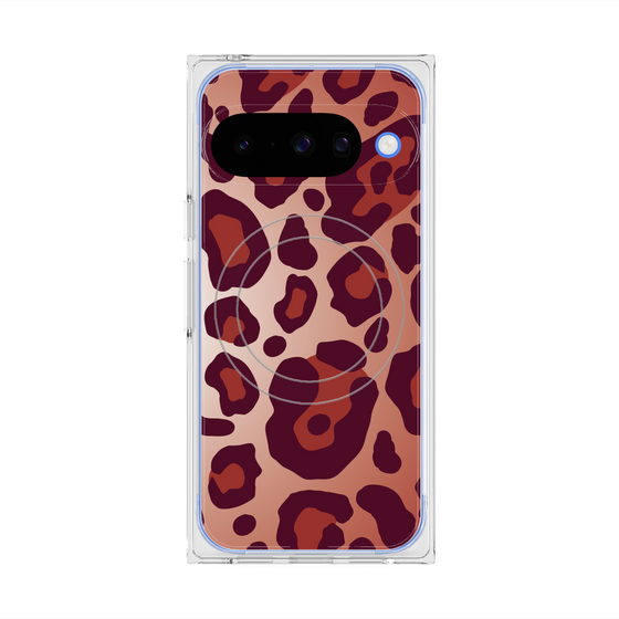プレミアムスクエアケース with Pixelsnap［ Leopard - Red ］