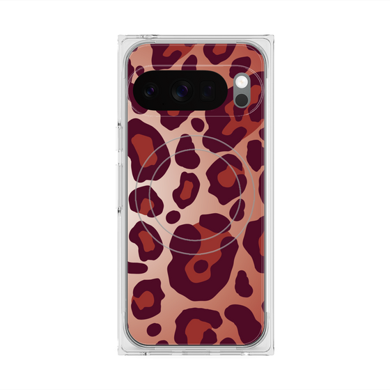 プレミアムスクエアケース with Pixelsnap［ Leopard - Red ］
