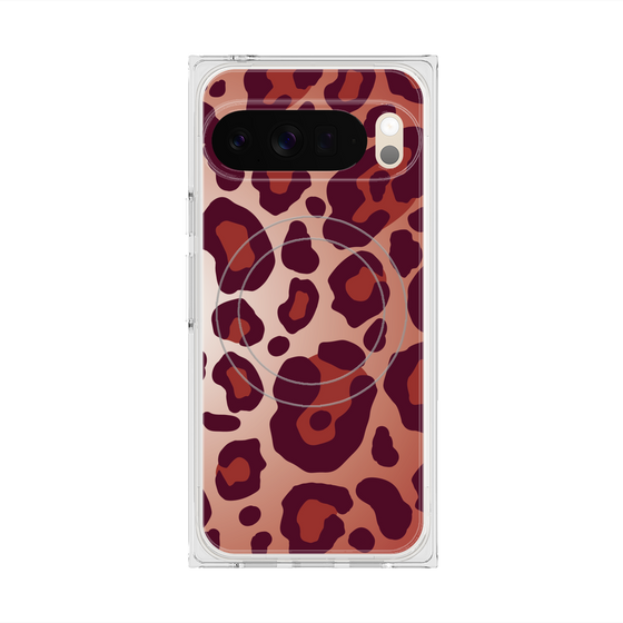 プレミアムスクエアケース with Pixelsnap［ Leopard - Red ］