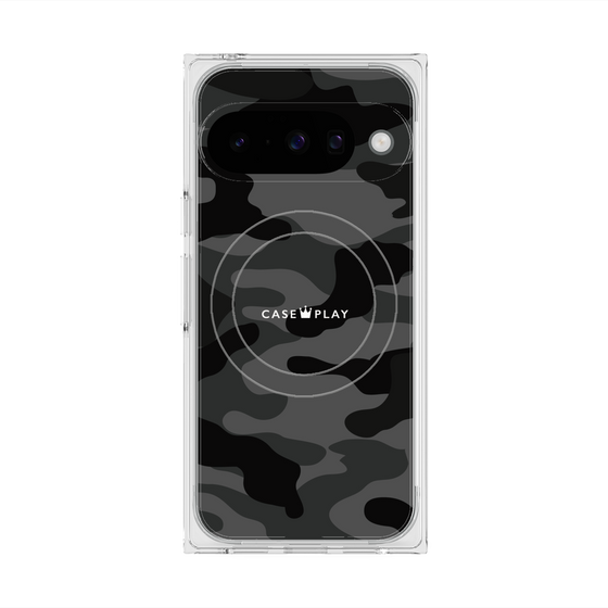 プレミアムスクエアケース with Pixelsnap［ Camouflage - Black ］