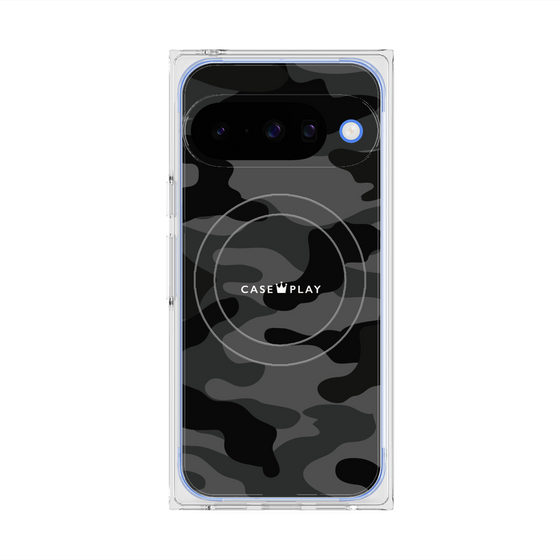 プレミアムスクエアケース with Pixelsnap［ Camouflage - Black ］