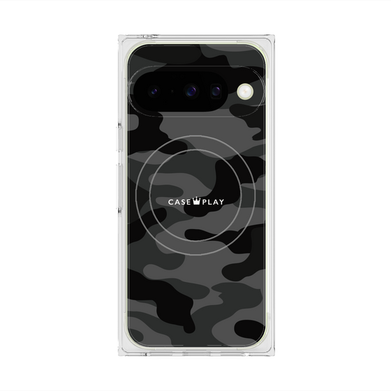 プレミアムスクエアケース with Pixelsnap［ Camouflage - Black ］