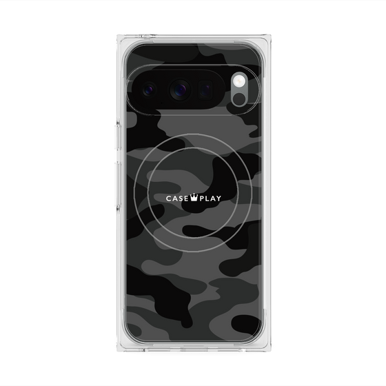 プレミアムスクエアケース with Pixelsnap［ Camouflage - Black ］