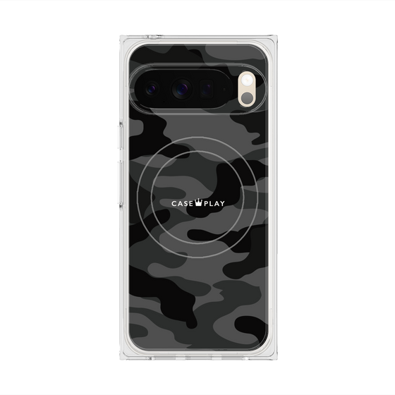 プレミアムスクエアケース with Pixelsnap［ Camouflage - Black ］