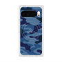 プレミアムスクエアケース with Pixelsnap［ Camouflage - Blue ］