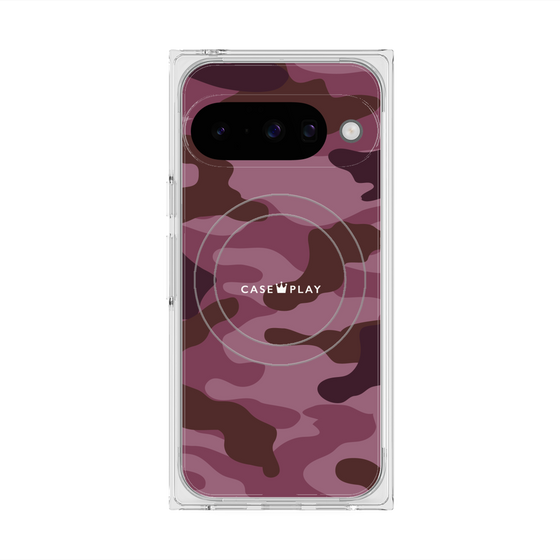 プレミアムスクエアケース with Pixelsnap［ Camouflage - Pink ］