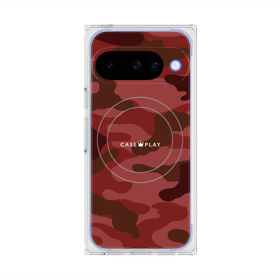 プレミアムスクエアケース with Pixelsnap［ Camouflage - Red ］