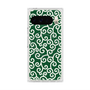 プレミアムスクエアケース with Pixelsnap［ 唐草模様 - Green ］