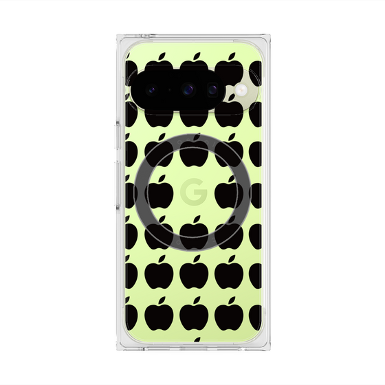 プレミアムスクエアケース with Pixelsnap［ Apple - Black ］