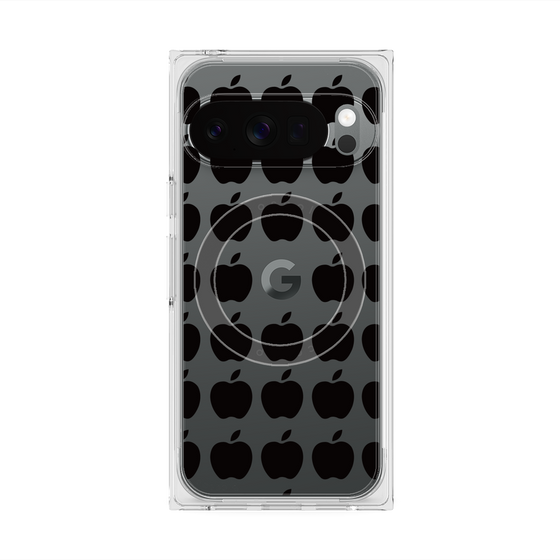 プレミアムスクエアケース with Pixelsnap［ Apple - Black ］