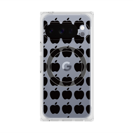 プレミアムスクエアケース with Pixelsnap［ Apple - Black ］