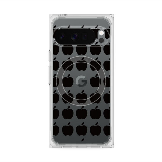 プレミアムスクエアケース with Pixelsnap［ Apple - Black ］