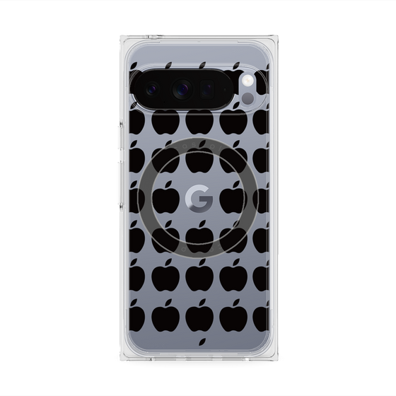 プレミアムスクエアケース with Pixelsnap［ Apple - Black ］