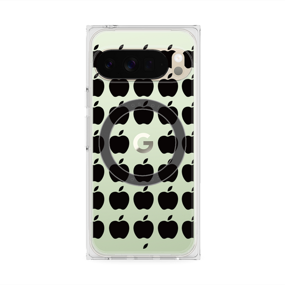 プレミアムスクエアケース with Pixelsnap［ Apple - Black ］