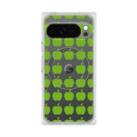 プレミアムスクエアケース with Pixelsnap［ Apple - Green ］