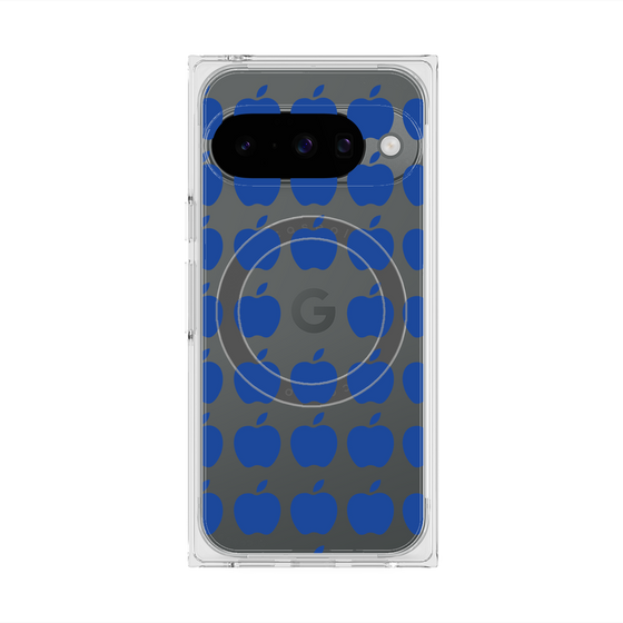 プレミアムスクエアケース with Pixelsnap［ Apple - Blue ］