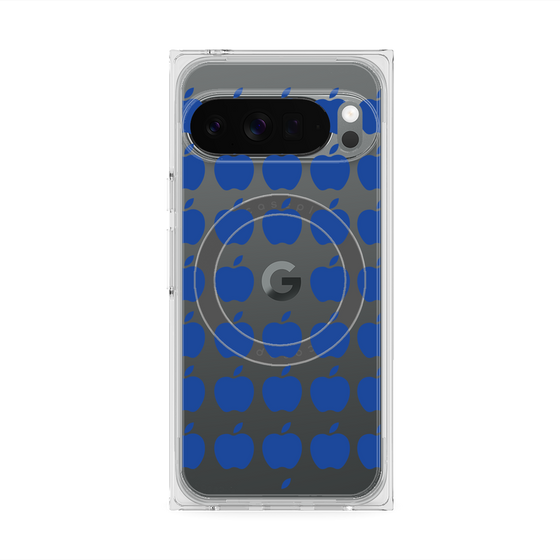 プレミアムスクエアケース with Pixelsnap［ Apple - Blue ］