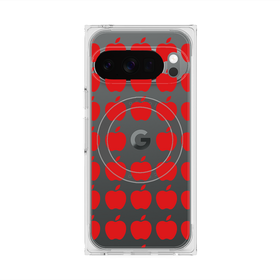 プレミアムスクエアケース with Pixelsnap［ Apple - Red ］