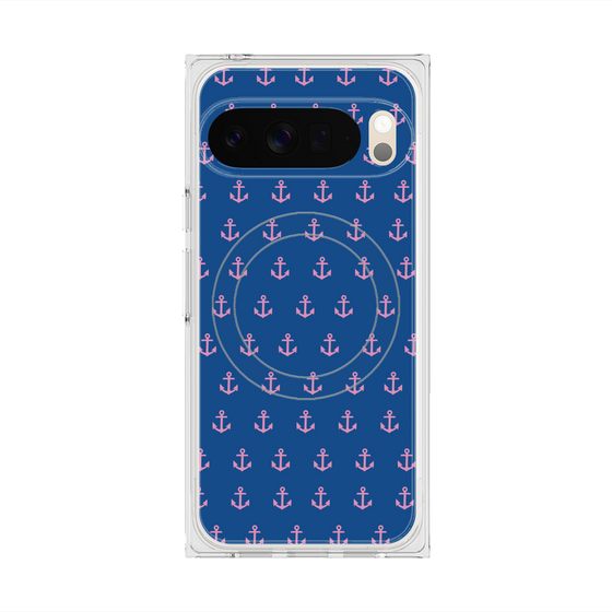 プレミアムスクエアケース with Pixelsnap［ Anchor - Pink ］